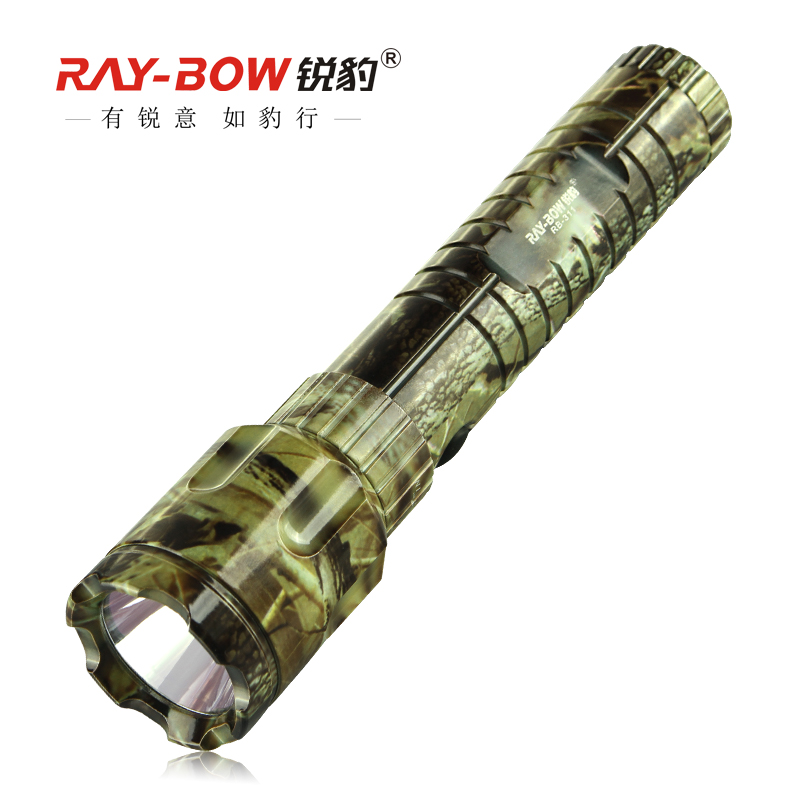 Rui Leopard 18650 LED strong light flashlight military rechargeable camouflage outdoor long-range waterproof riding