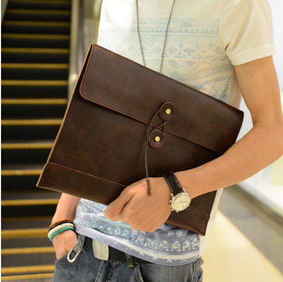 2022 New Korean Edition Men's Handbag Envelope Bag PU Leather Fashion British Casual Clutch Bag Briefcase Envelope Bag