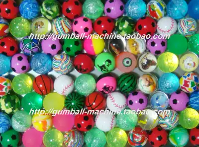 No. 32 yuan coin jump ball machine mixed jump ball printing elastic ball doll elastic ball card ball