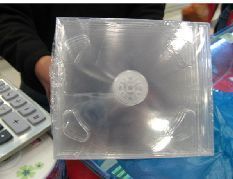 High transparent disc box plastic square disc box with 25 plastic sealed disc box per package