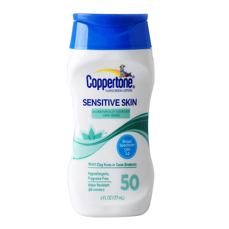 美国coppertone水宝宝易敏肌防晒霜spf50温和防水全身隔离177ml