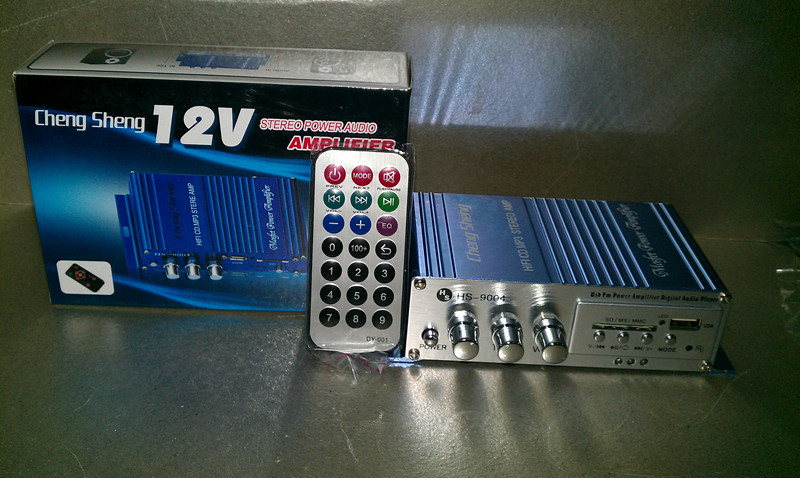 Hongsheng HS-9004 Power Amplifier 12V Insert SD Card U Disk USB MP3 Car Computer Small Power Amplifier