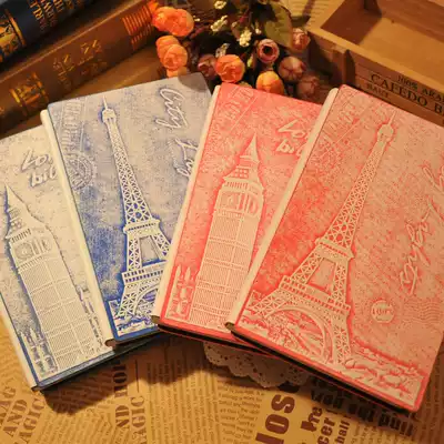 Creative gift City Light B relief European retro notebook