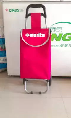 Thickened custom shopping cart custom LOGO folding hand trolley old car printed hand push trolley luggage cart