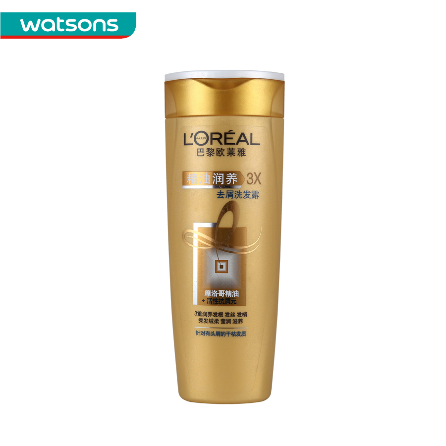 【屈臣氏】欧莱雅精油润养去屑洗发露400ML loreal