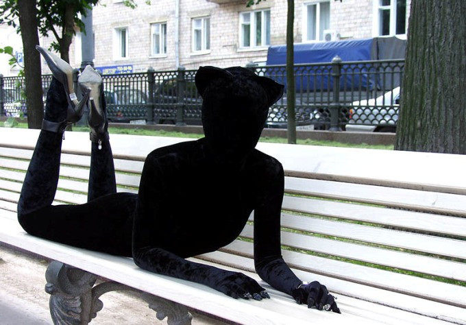 Tailor - made good quality black velvet all-packed cat girl style cosplay gathering clothes