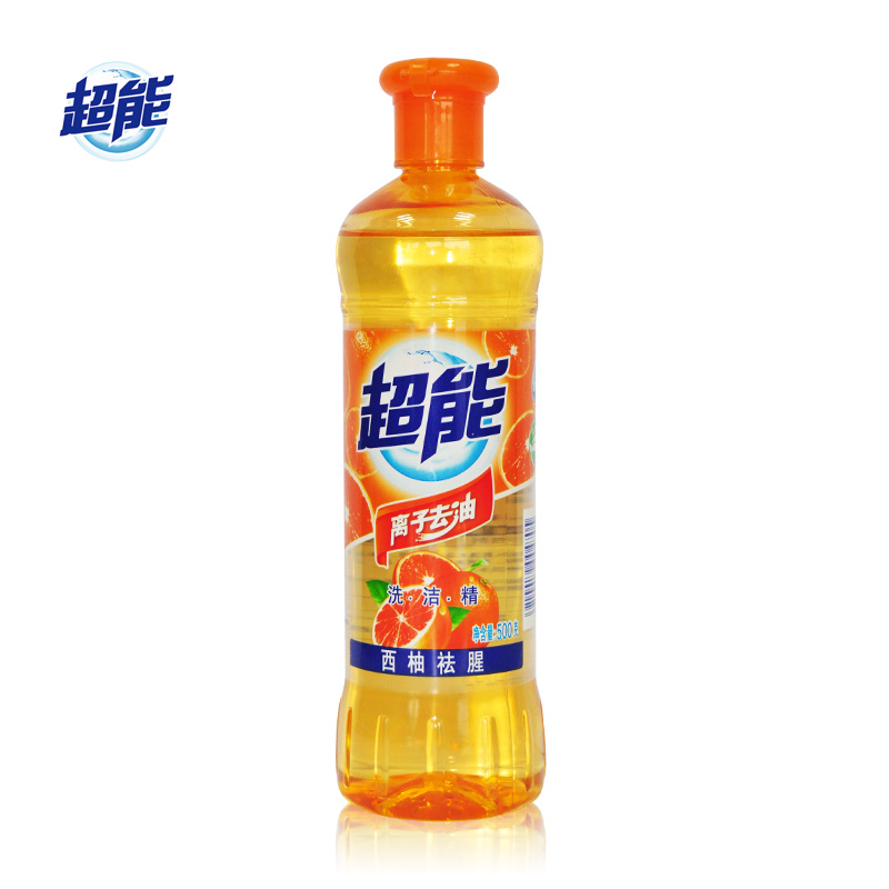 【天猫超市】超能洗洁精 离子去油(西柚祛腥)500g 餐具果蔬清洁
