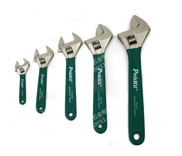 (Taiwan Baogong)Titanium alloy non-slip adjustable wrench with scale live wrench Live wrench 4-12 inch