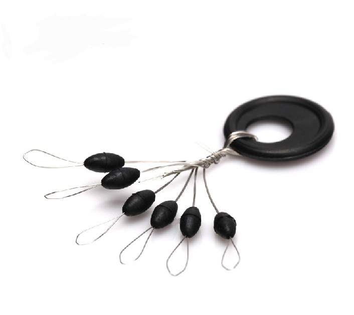 Olive-shaped space bean Black super soft medium space bean Fishing for a fishing accessory 0 2 yuan 1 piece