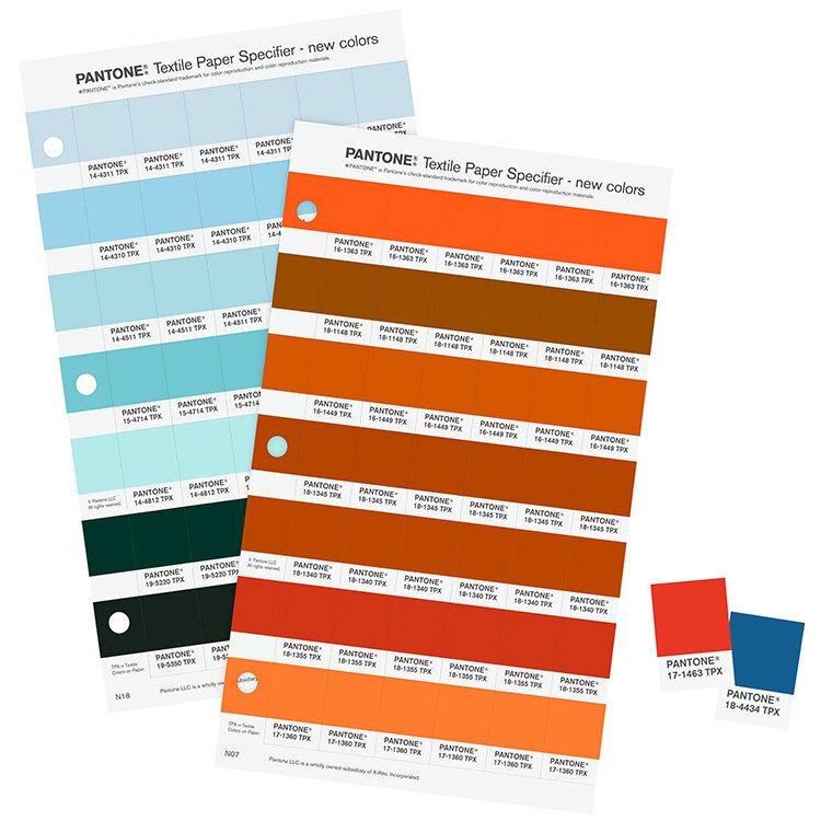 PANTONE SHOULD AMERICAL REAL ASSIGHT-Color Torkle Textile Series TPX Single Page(Retailed Ticket)