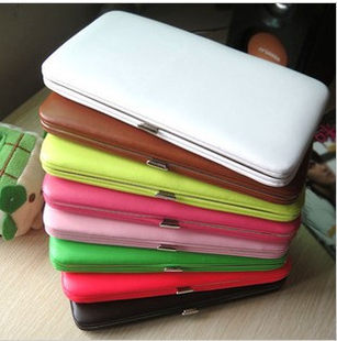 Cute long lunch box, retro wallet, multicoloured card holder, Korean style