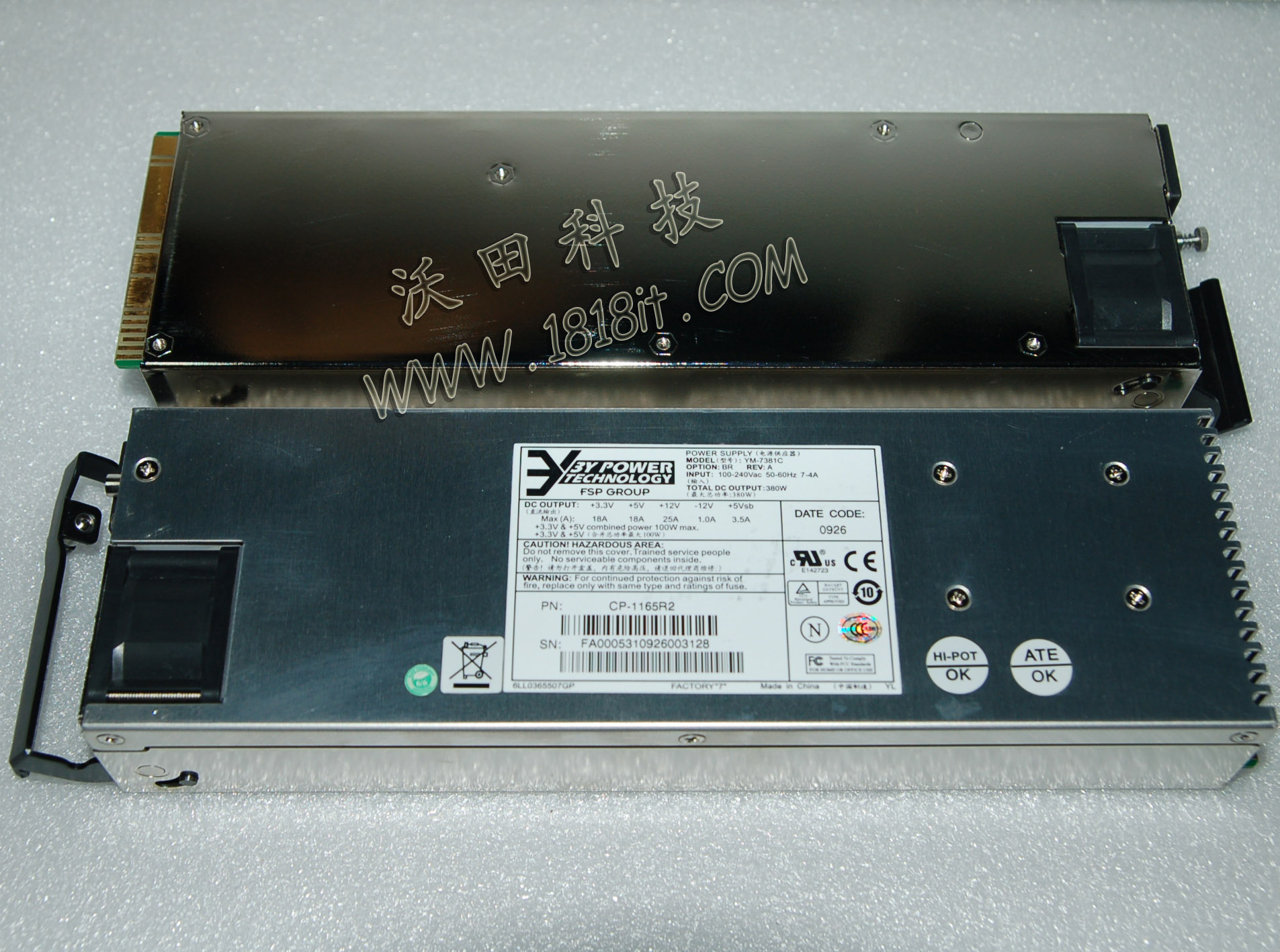 3Y 3Y power YM-7381C 380W hot-swappable redundant power supply 3U server power supply