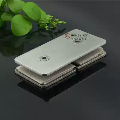 HongYing Stainless steel 180 degree double glass fixing clip Glass partition code Glass corner code Glass clip