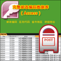 The most complete Chinese postal code database with more than 1.7 million pieces of data including division and area code database