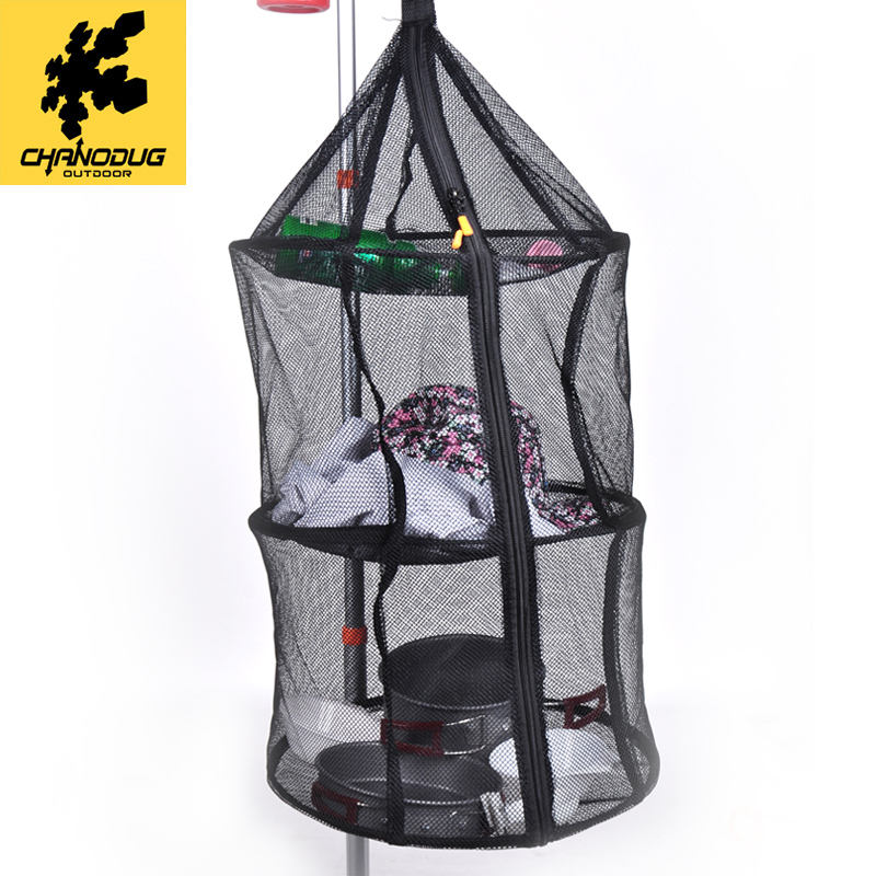 Outdoor supplies Camping mountaineering picnic equipment storage bag Cool and ventilated cover pot portable storage mesh bag Cooking equipment