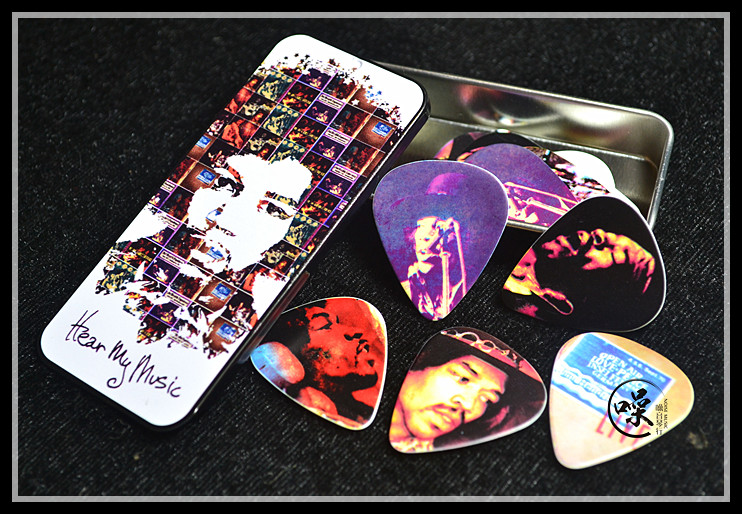Beauty products Dundlopp DUNLOP Jimi Hendrix Collection version Iron box 12 pieces Loaded Guitar Pluck