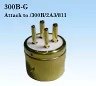Gold-plated four-legged vacuum tube base 300B-G four-legged vacuum tube base-pin gold-plated