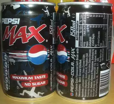 Pepsi-American Pepsi Max mini cans poor burst cans