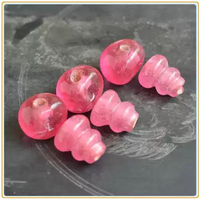 Pure Handmade ancient method tourmaline tee gourd head pagoda component beads DIY accessories 20mm single glass beads