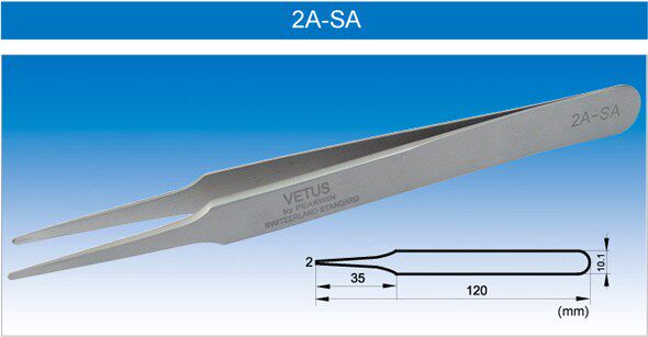 Vettes (VETUS) 120MM round head tweezers 2-SA stainless steel ultra fine high precision tweezers