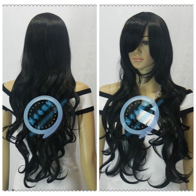 taobao agent Monoustan COS wig black wig Temperature fluffy high temperature silk girl growing curls