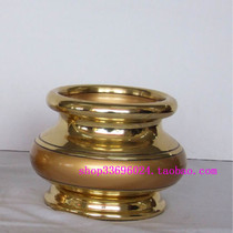 Taiwan refined copper pan incense burner aromatherapy incense burner copper Buddha furnace incense purification furnace * pure copper gold edge furnace