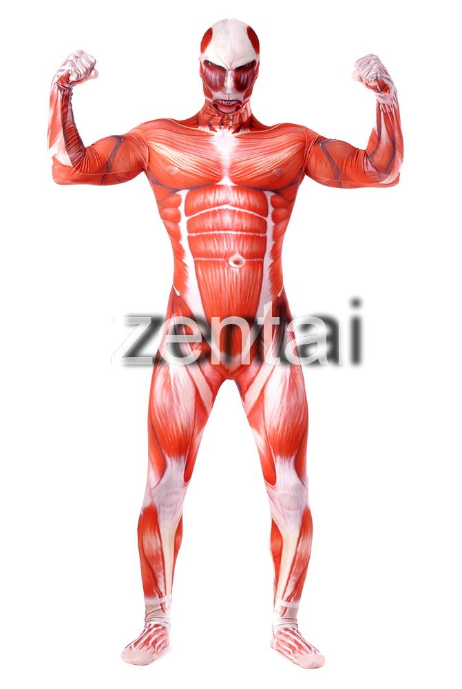 cosplay onslaught giant muscle suit zentai all-inclusive tights 50m Meat Men film and television clothing