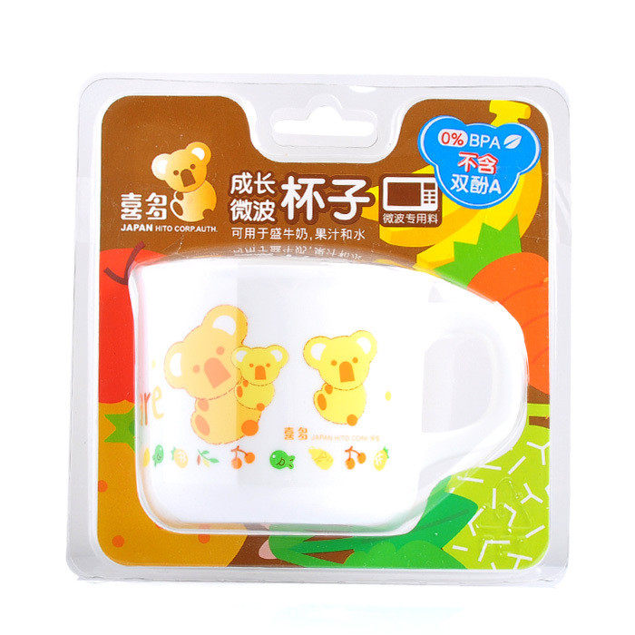 喜多儿童水杯 成长微波杯子 单手柄婴儿水杯 牛奶杯 宝宝餐具