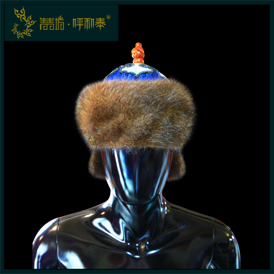 Customized Mongolian hats of men's national hats original design artificial hair