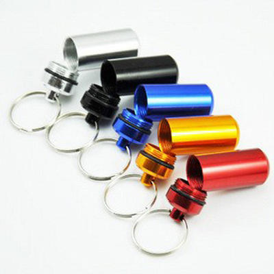 Portable metal keychain snub bottle sealed container snub powder container