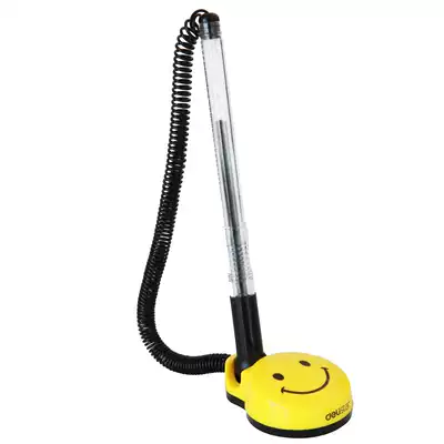 Deli 6793 gel pen Smile face desk pen Signature pen 0 5mm counter desk pen Water-based pen