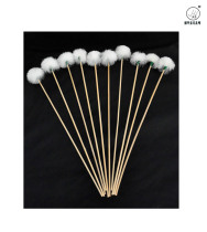 Bamboo handle Green line Big head goose feather stick ear stick