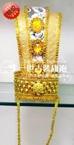  Senior emperor hat crown Court prince crown Groom headdress Male costume hat Photo studio photography Chinese crown