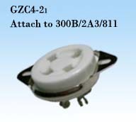 The four-foot vacuum tube holder GZC4-21 is suitable 300B 300B 8112A3 vacuum tube seats