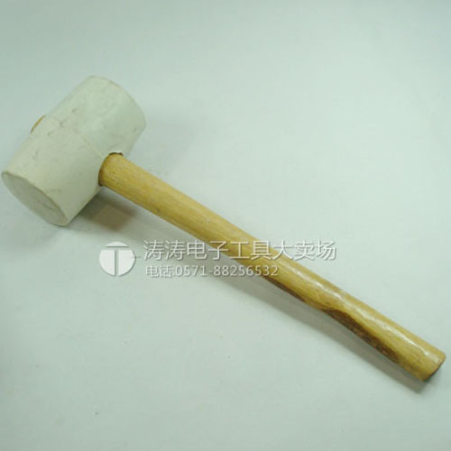Wood handle rubber hammer white solid rubber hammer black steel tube handle rubber hammer wine bottle hammer eraser mounting hammer
