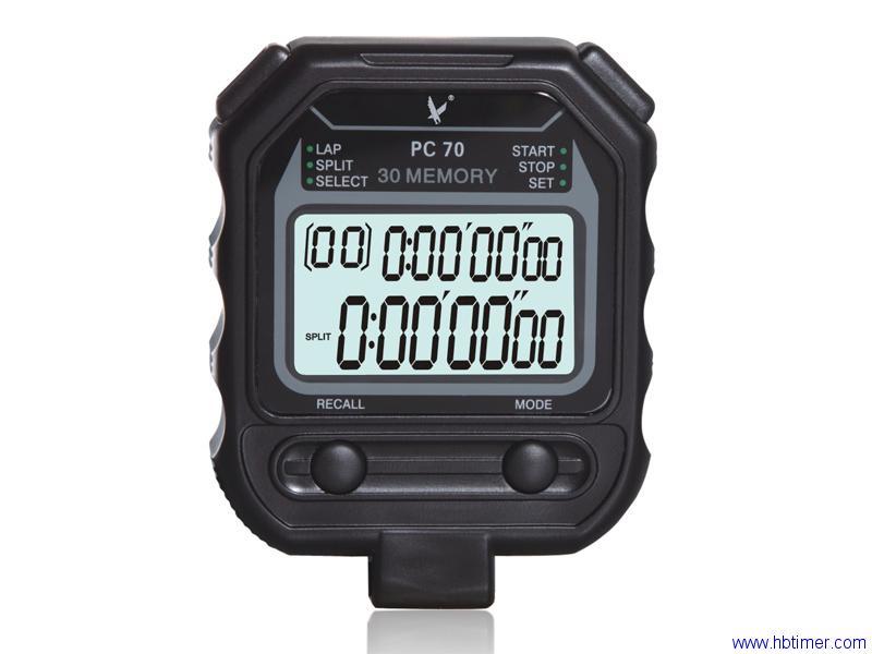 Authorized Tianfu stopwatch Tianfu PC70 stopwatch double row 30 stopwatch large screen professional stopwatch