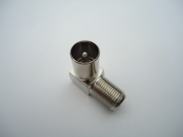 Full copper F mother transfer RF male F mother transfer 9 5 Gong Ying made F head turn cable TV right angle plug elbow