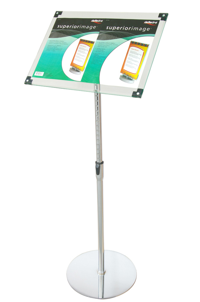  Dido A3 acrylic floor display rack promotional material frame glass green adjustable lever 790545