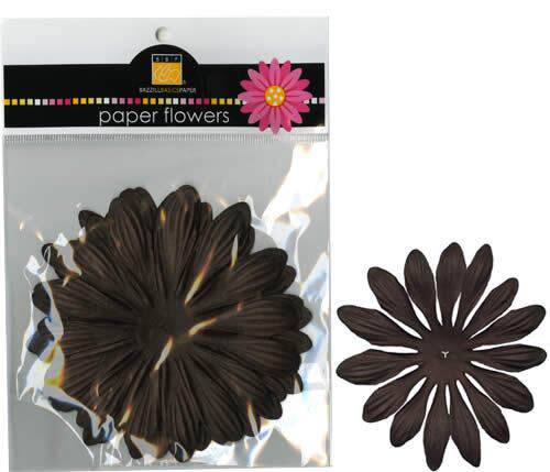 BAZZILL Paper Flower 4 inch Fulang Flower Brown 302537