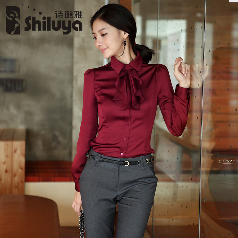 wine red shirt womens