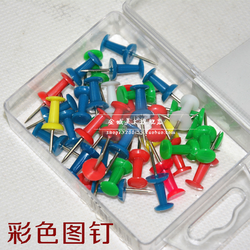 Boxed Color I-shaped Nails Cork Pushpins Pushpins Cork Board Pushpins Office Pushpins