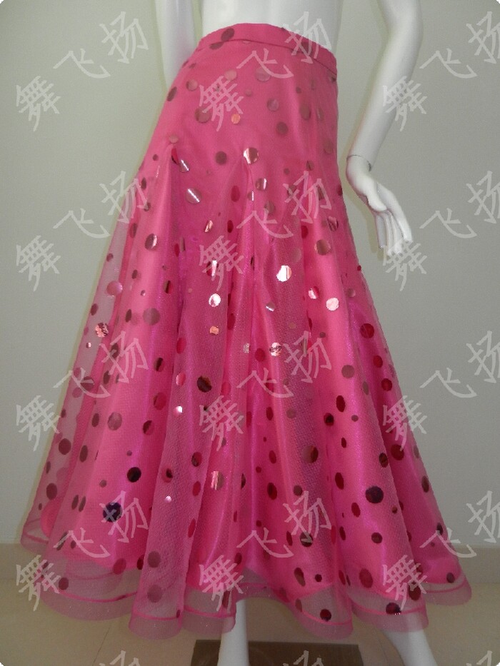 Dance fly Jan's new sequin large swing nepotism dress Morden dance lady Summer practice half-body dance dress KD006