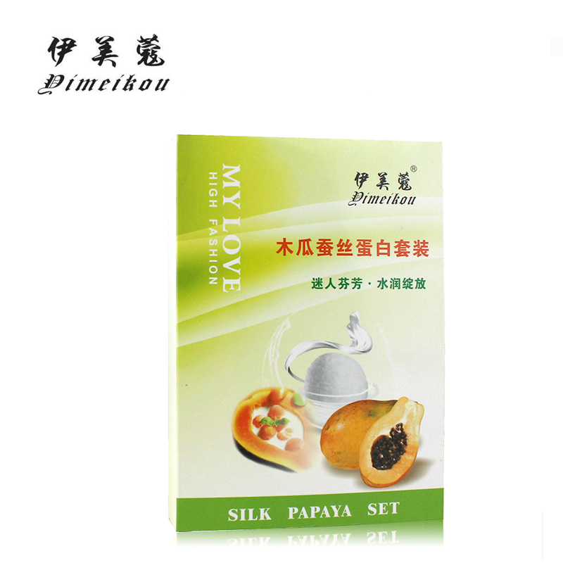 伊美蔻木瓜蚕丝蛋白套装六合一　推奶沐浴按摩奶膏 套盒