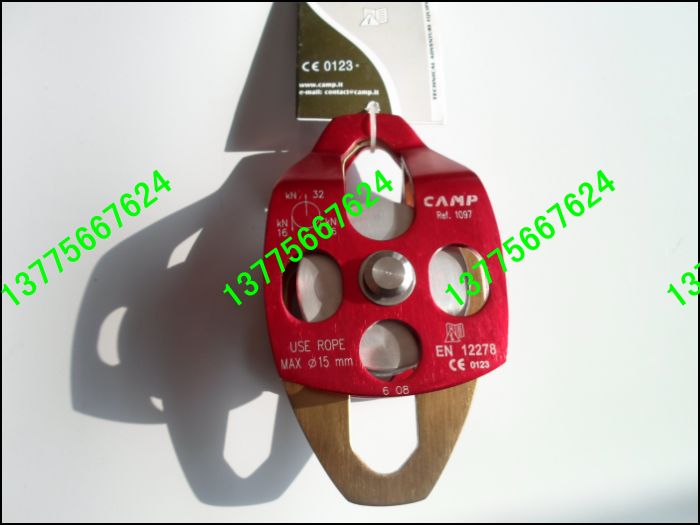 Kamp outdoor climbing rock climbing rescue equipment Mobile sideboard style bearing large pulley cross-ferry hoisting double pulley