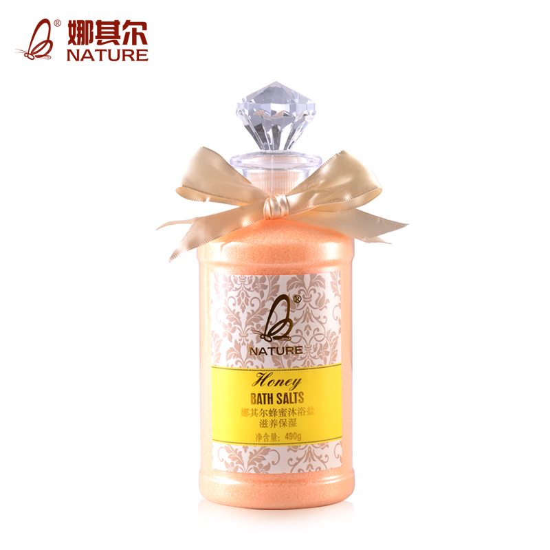 娜其尔蜂蜜滋养嫩肤沐浴盐490g 去角质去鸡皮肤后背祛痘 专柜正品