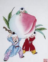 State-level intangible cultural heritage collection gift Yangliuqing New Year Multi-sub-Dover birthday dimensionless