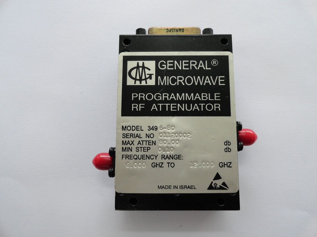 Program-controlled stepping attenuator GENERAL MICROWAREVR 3496-80 80dB 6-12GHz