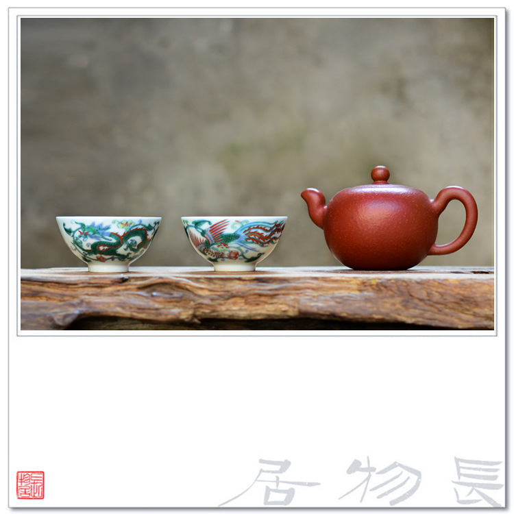 Longfeng offered home - cooked at taste pure hand - made bucket color porcelain cup cup sample tea cup of jingdezhen ceramic cups by hand