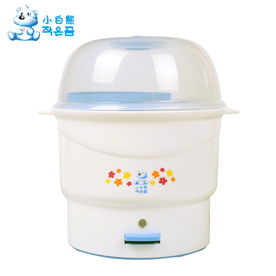 【正品包邮】小白熊 奶瓶消毒器 蒸汽 奶瓶消毒锅 婴儿 HL-0603
