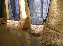 Mediterranean memory blue ~~ linen handmade curtains